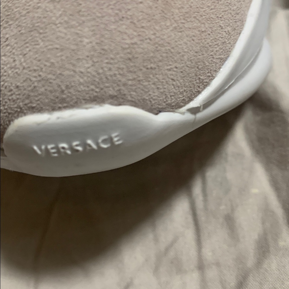 Versace Pink and White Women's Sneakers - Picture 5 of 9